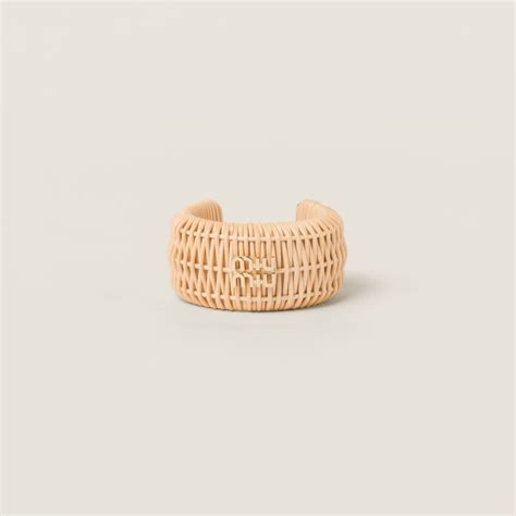 Miu Miu Woven Fabric Bracelet 